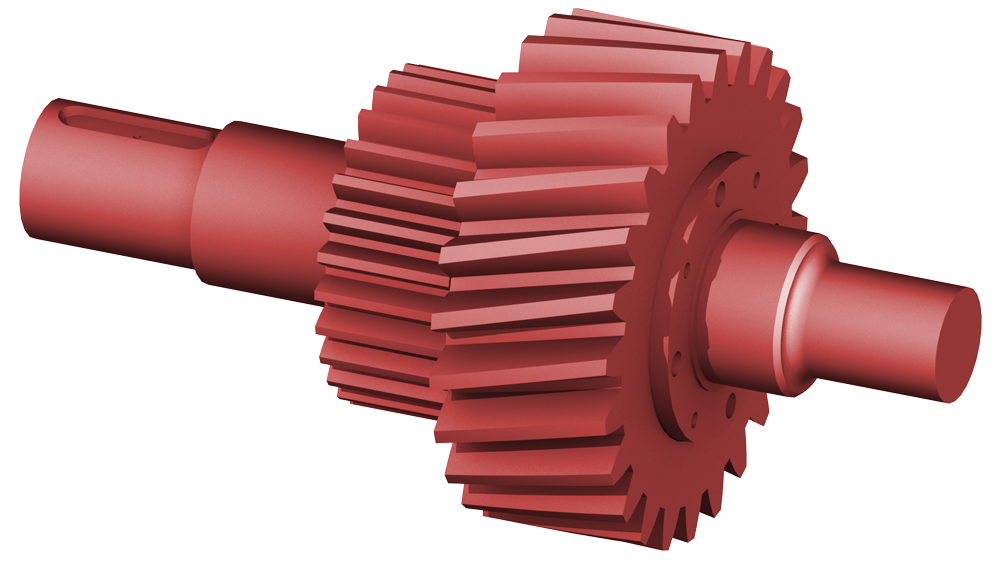 Gearbox red large for straightening machine | core sensing GmbH